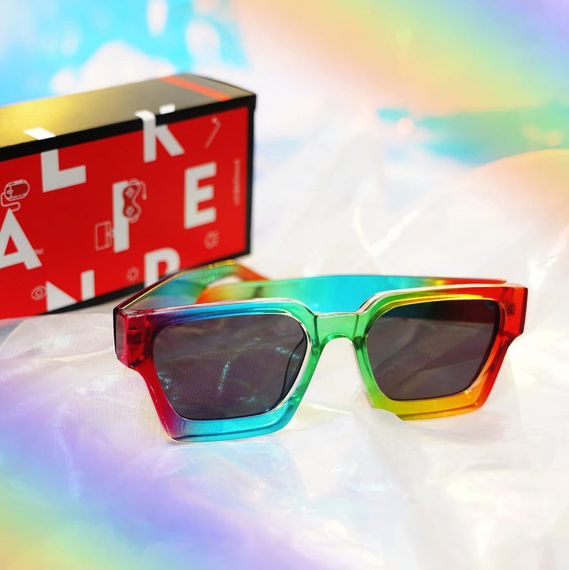 VANLINKER Thick Square Sunglasses for Men Women Retro Chunky Rectangle Shades UV400 Protection VL9731 - Image 2